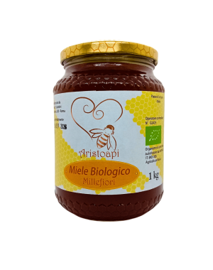 Miele Millefiori Biologico 1kg – vaso fronte