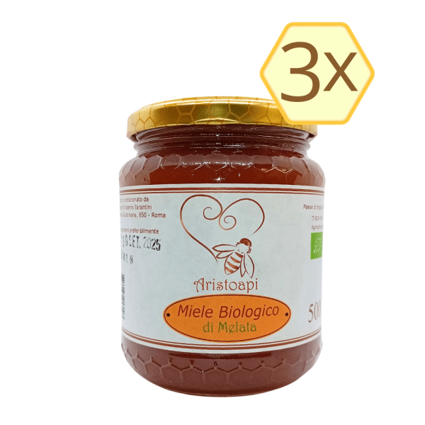 3x Miele Biologico di Melata 500g